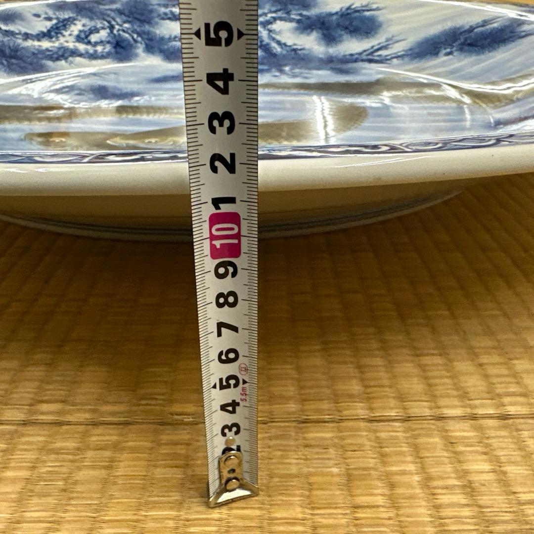 引き取り限定　神右衛門　染付鯉絵　大皿　直径約98.5㎝　東な7-1220☆2F