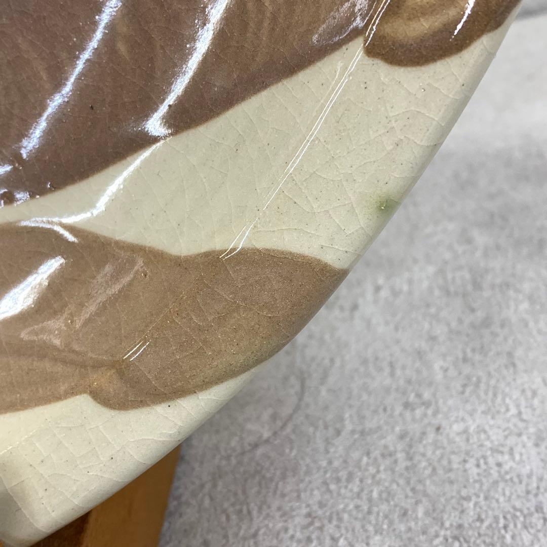 大皿 直径 45.4cm ! 飾り皿 線 布志名焼 アンティーク 昭和レトロ ⑨