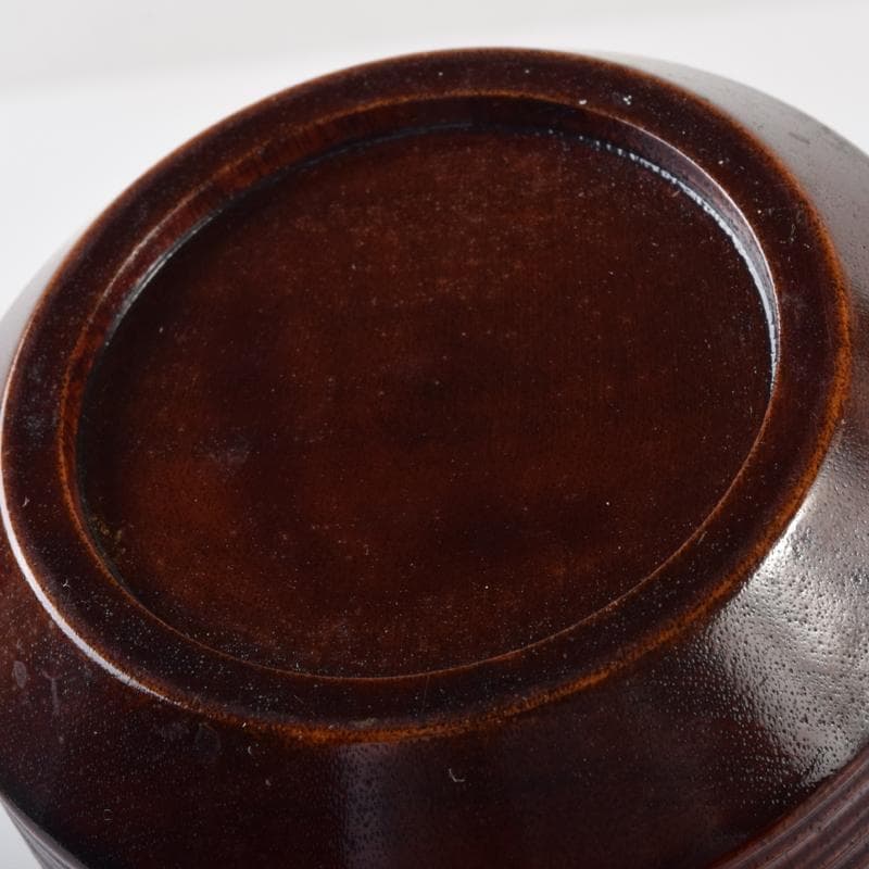 茶道具　漆塗　千筋　棗　時代箱付　V　7109