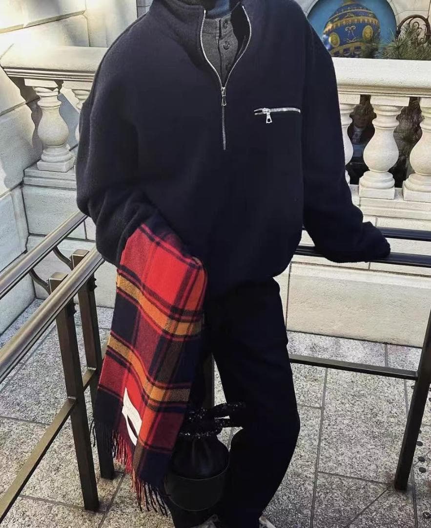 RIER ブラック ハーフジップ ジャンパー M 即日発送