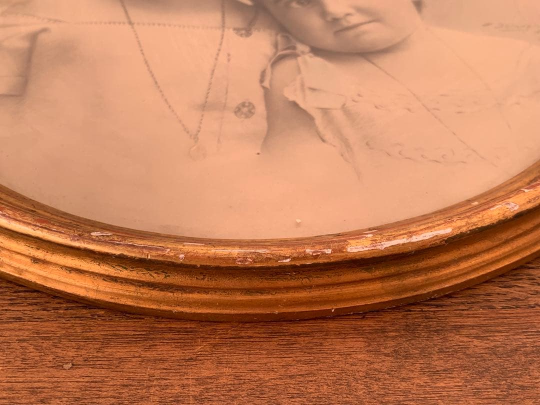 フランス　蚤の市　フレーム　写真入り　ブロカント