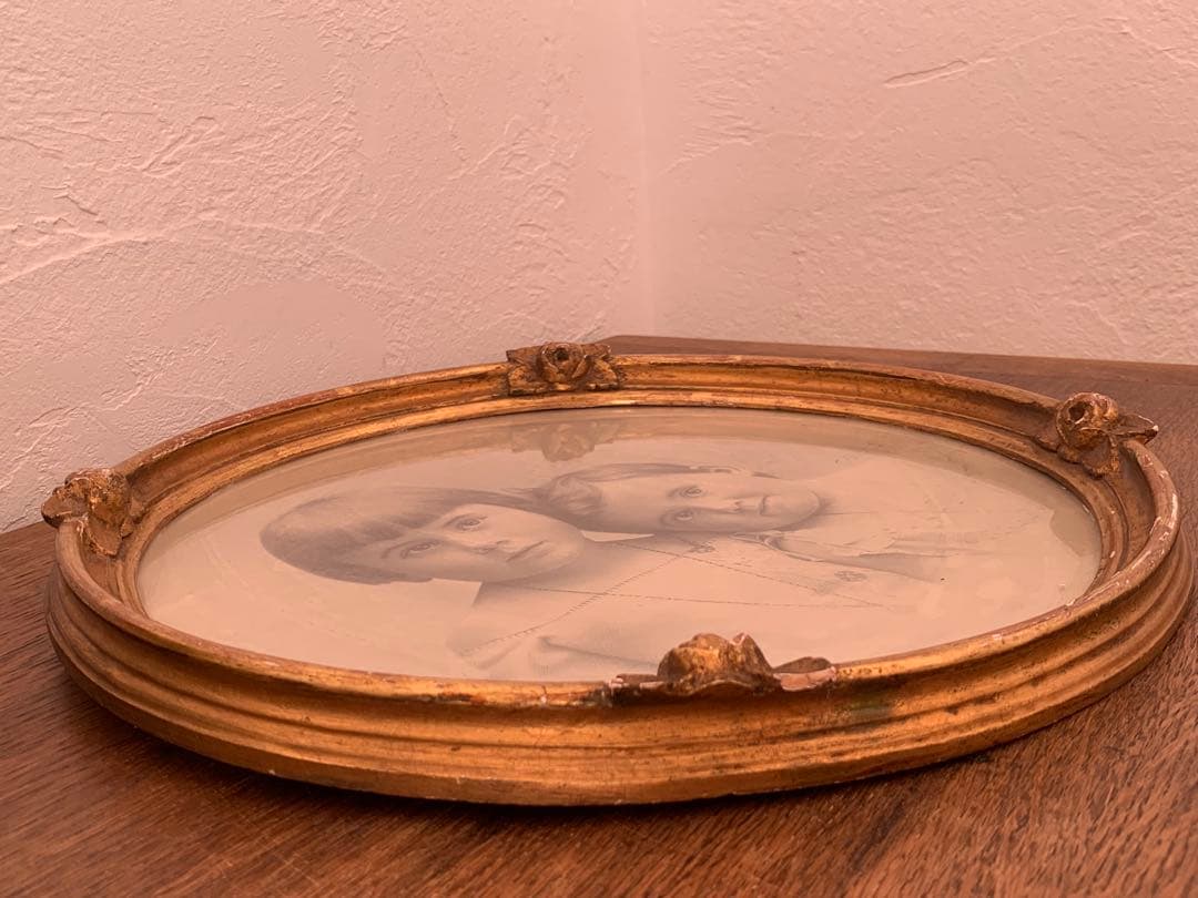 フランス　蚤の市　フレーム　写真入り　ブロカント