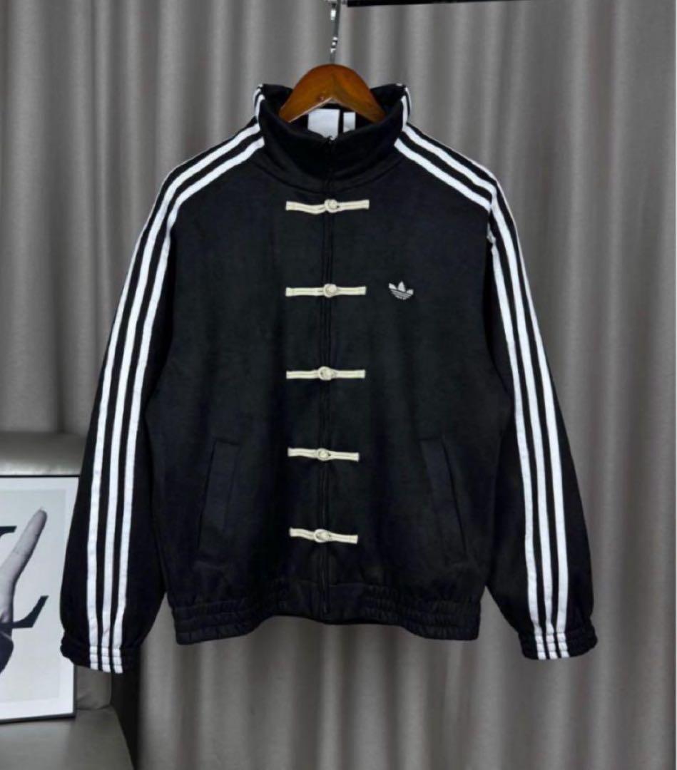 adidas アディダス 中国限定 巳年チャイナトラックジャケット ブラック　L