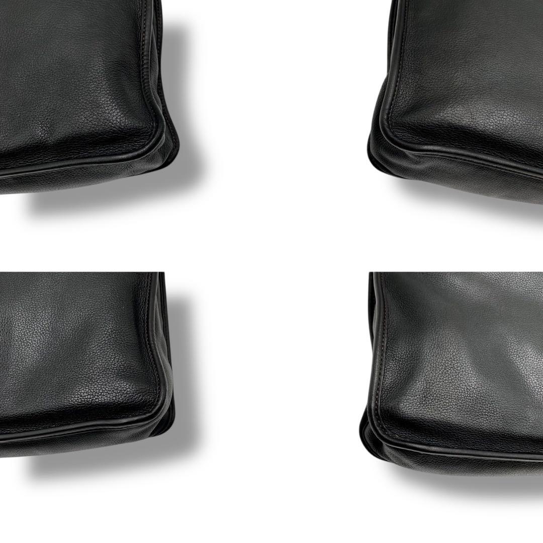 美品✨ロエベ ビジネスバッグ トレド アナグラム ロゴ A4可 レザー ブラック