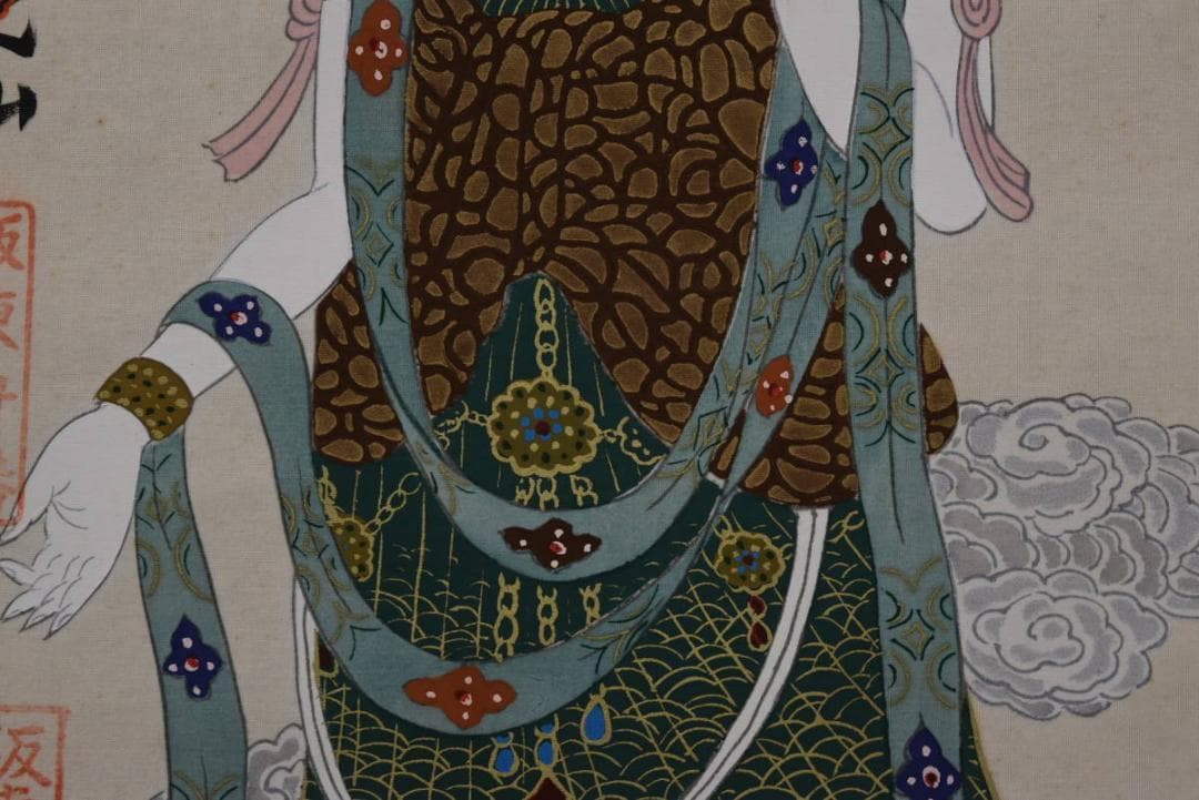 坂東三十三ヶ所霊場集印肉筆掛軸/御朱印/掛軸☆宝船☆Z-639