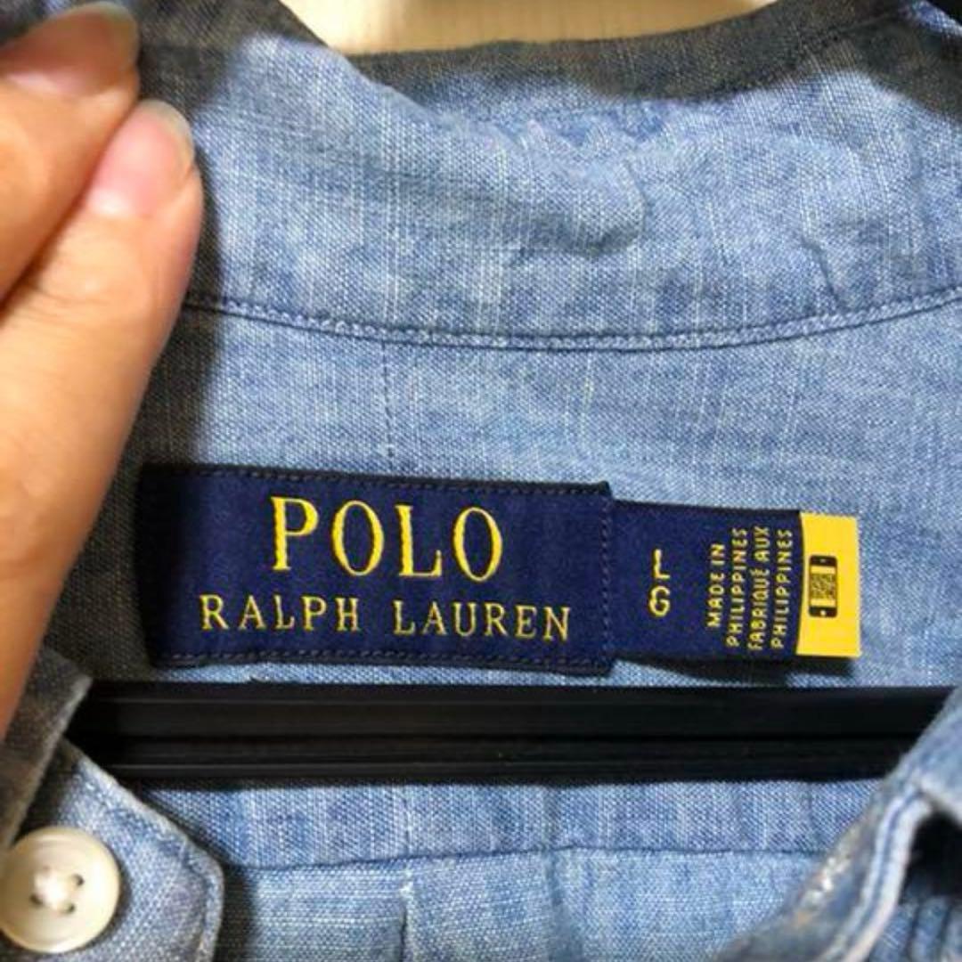 ポロラルフローレン デニム シャツ ジャーナルスタンダード サックスブルー L
