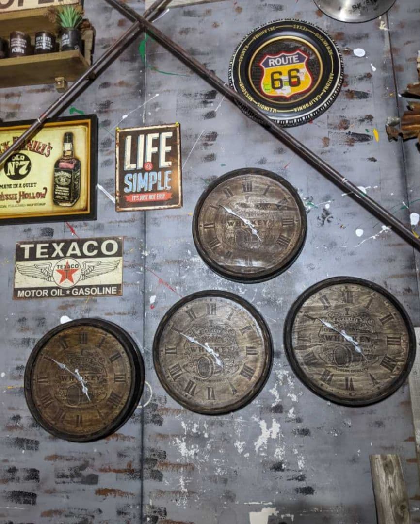 ラスト1個 ウイスキー樽 壁掛け時計 バレル型 ウォールクロック ホグスヘッド