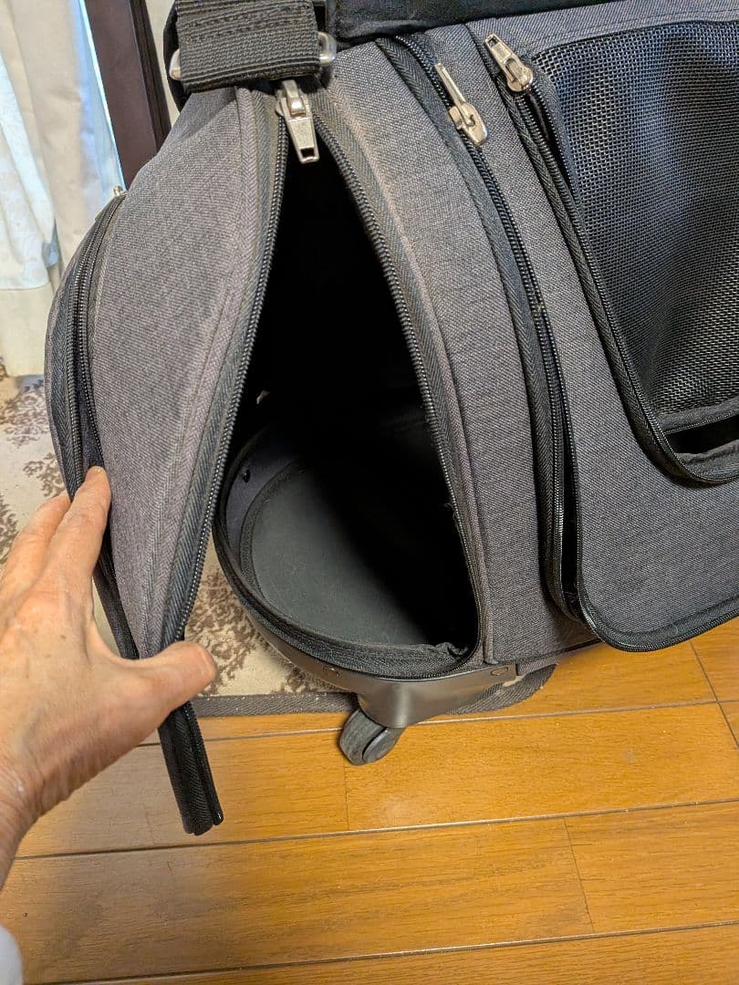 犬のキャリー&リュックOPPOキャリーmunaネイビーBKキャスター 4WAY