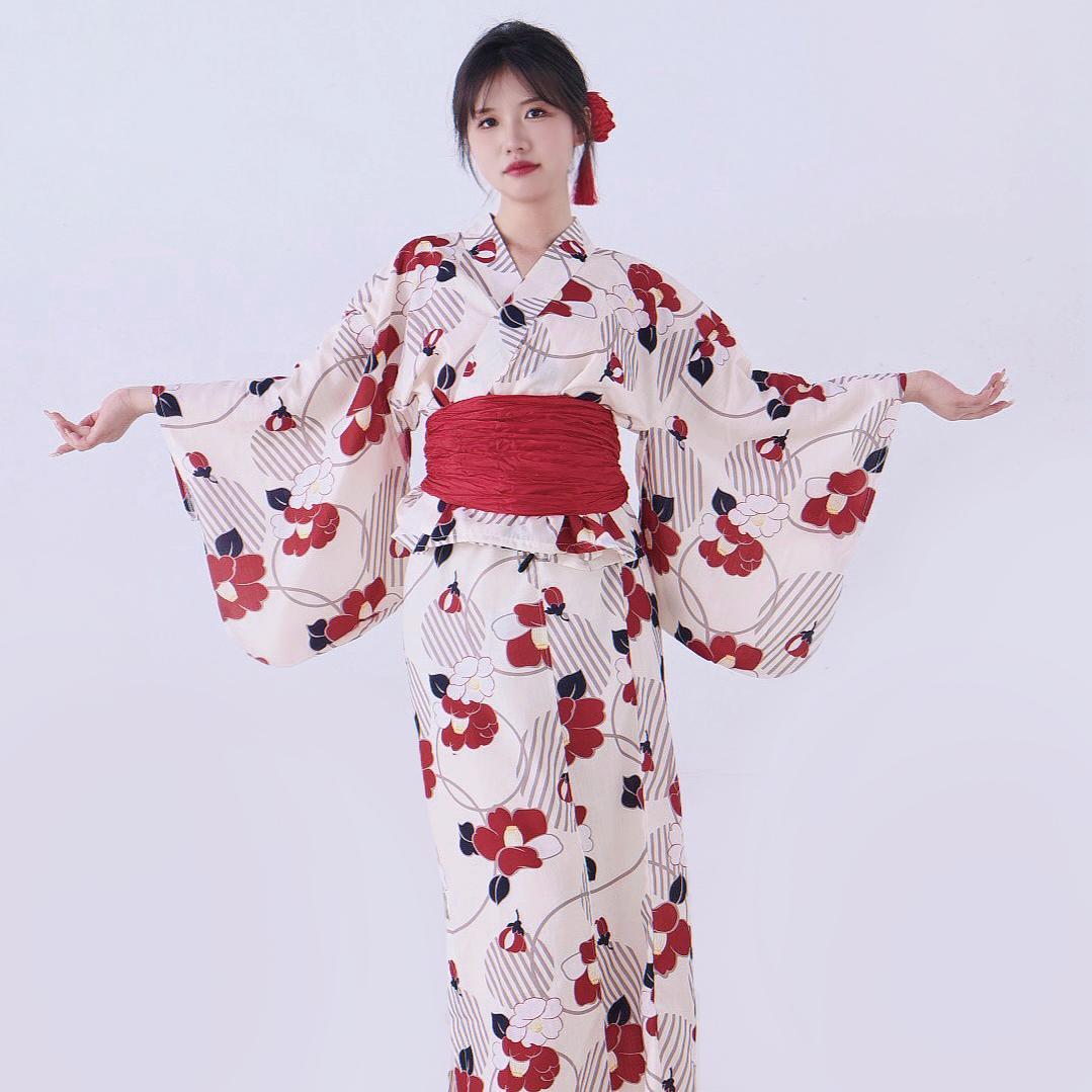 浴衣帯セット 二部式浴衣 浴衣ワンピ 3点セット セパレート浴衣 花見 D027