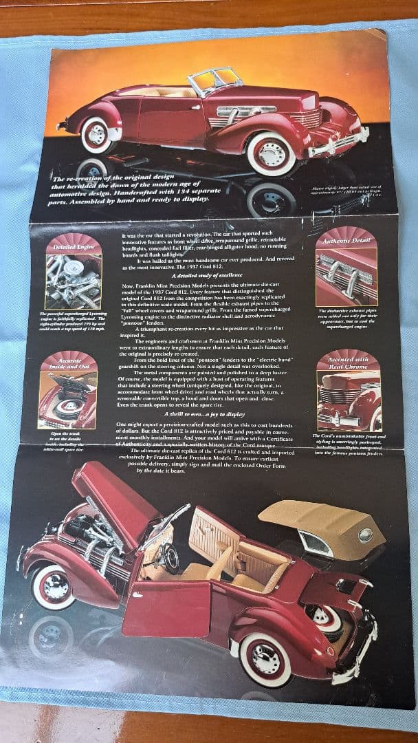 フランクリンミント　1937 Cord 812 Phaeton Roadster
