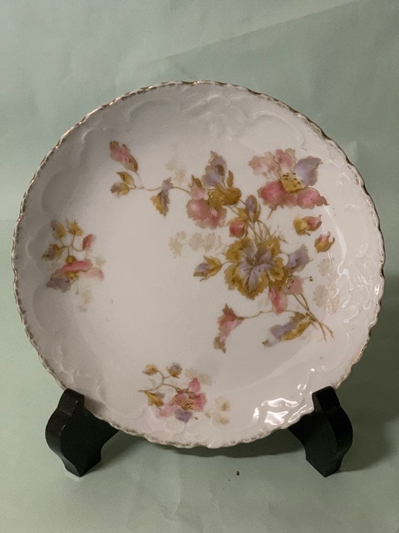 西洋アンティークカップ&ソーサーペア、サイドプレートペア、