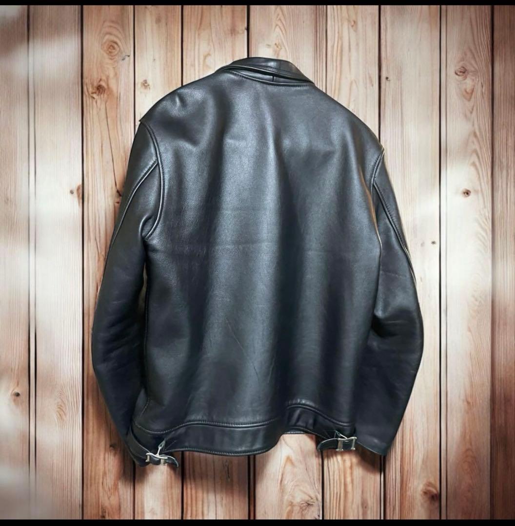 666サイズ38レザーライダースジャケットLJM-17TF