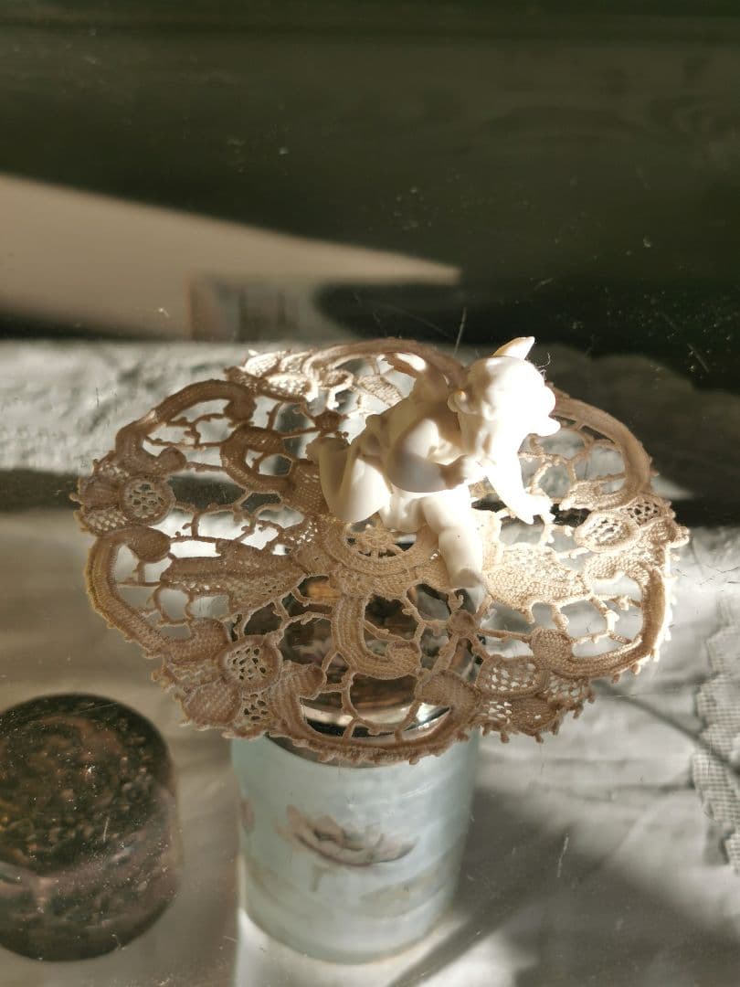 アンティーク ブラーノレース ポワンドヴェニス ローズ ニードルワークドイリー