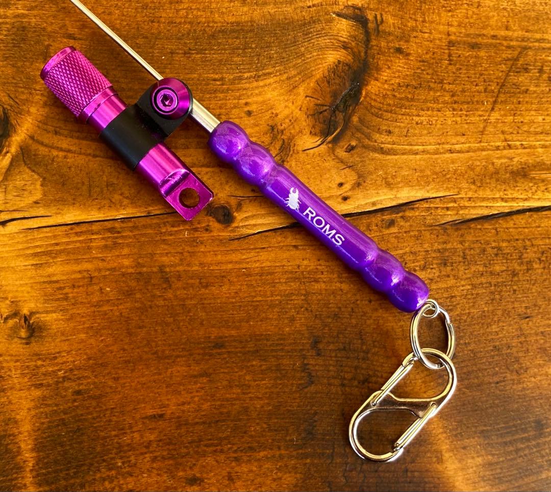 クワガタ採集セット　パープル　オリジナル掻き出し棒　デジタルノギス　採集ケース