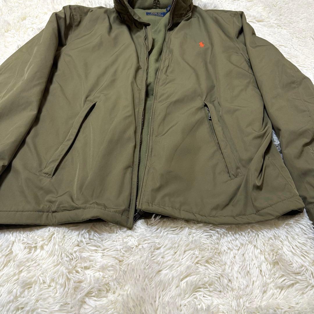 ポロラルフローレン　スウィングトップ　オレンジポニー 裏地フリース　カーキ　M