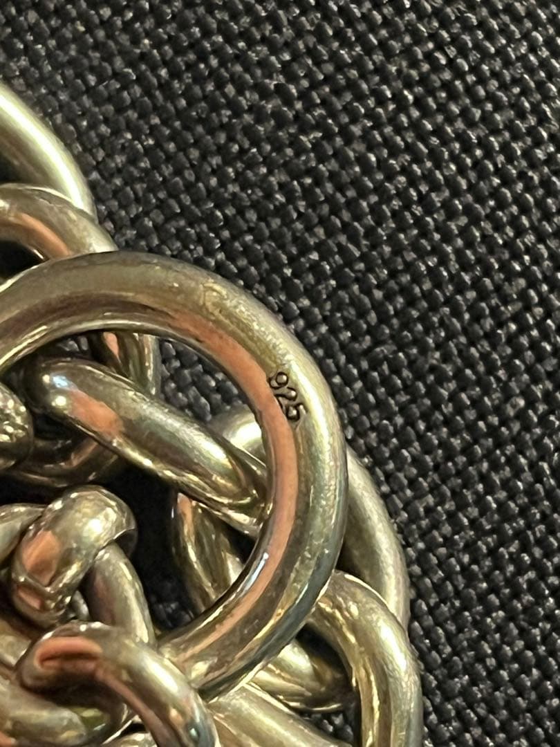 k*9様 シルバー925 小豆ブレスレット　内周17.5cm 重量61g アズキ