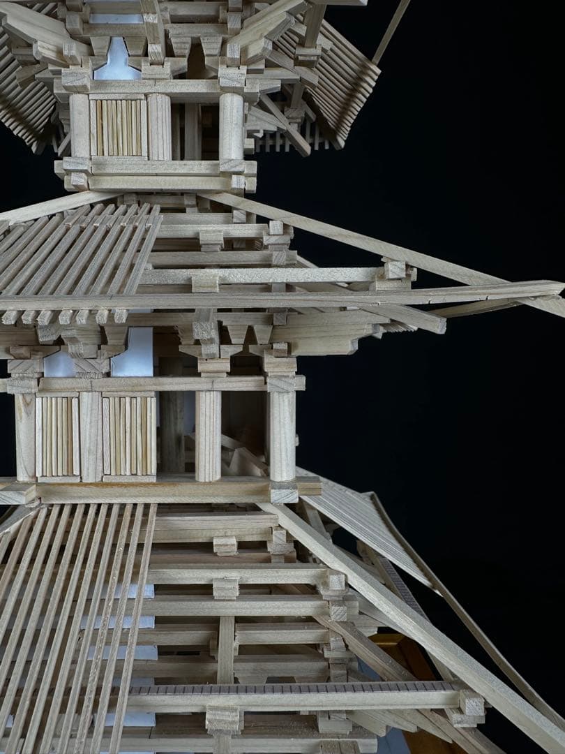 法起寺　神社　建築模型　1/50