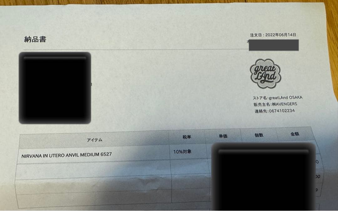 ミュージシャン NIRVANA IN UTERO ANVIL MEDIUM