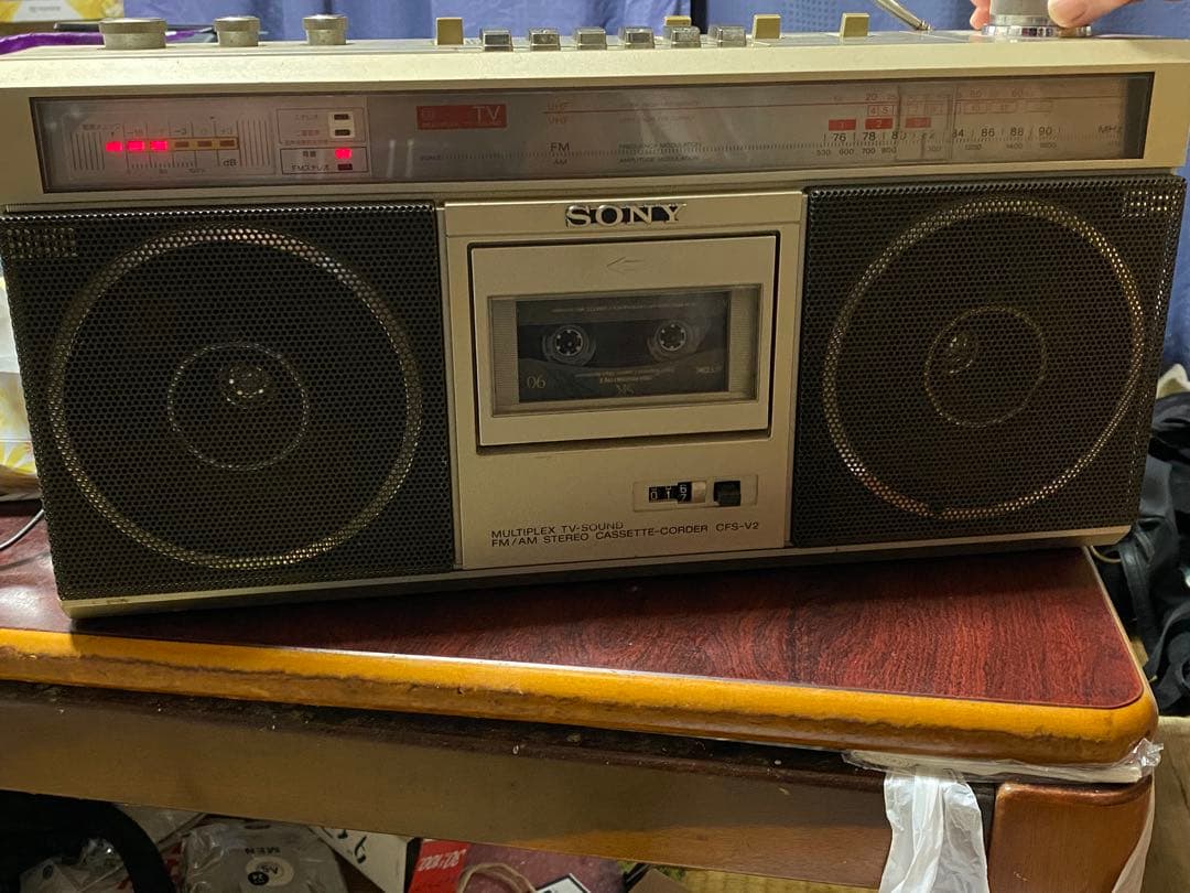 SONY CFS-V2 昭和レトロ ラジカセ 動作確認済み ビンテージ カセット