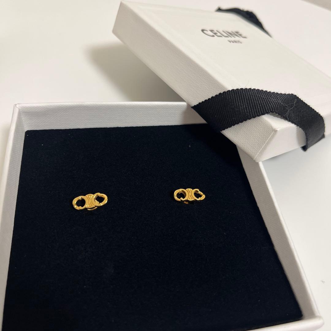 CELINE トリオンフ グルメット スタッズ ピアス