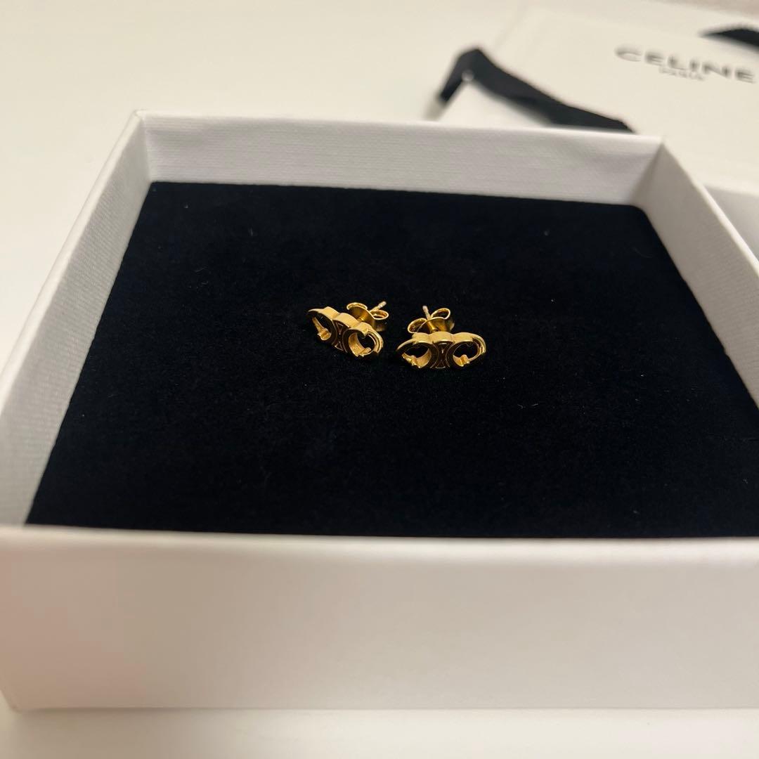 CELINE トリオンフ グルメット スタッズ ピアス