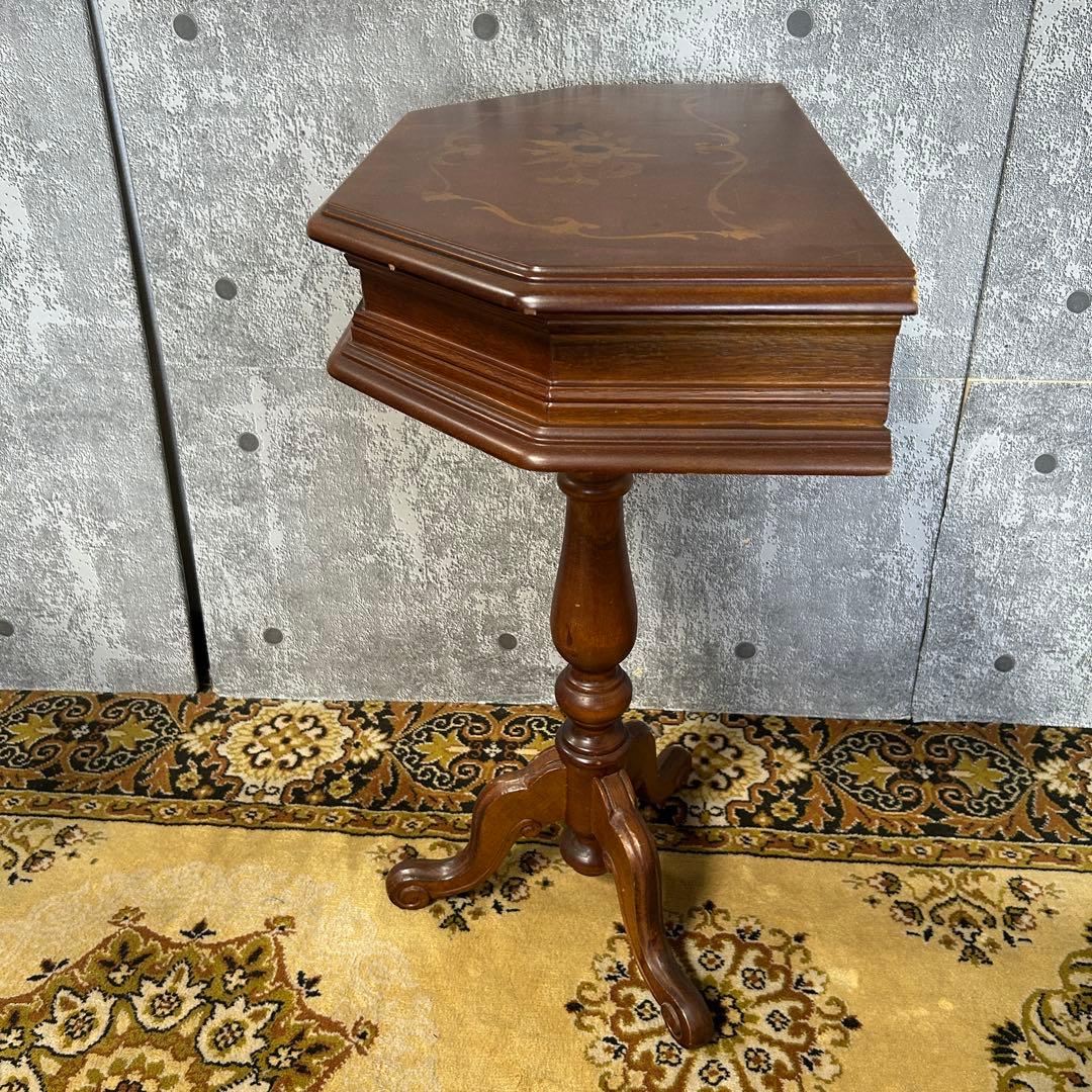 galooon꧁象嵌家具꧂コンソールテーブル サイド 象嵌 猫脚 飾り台