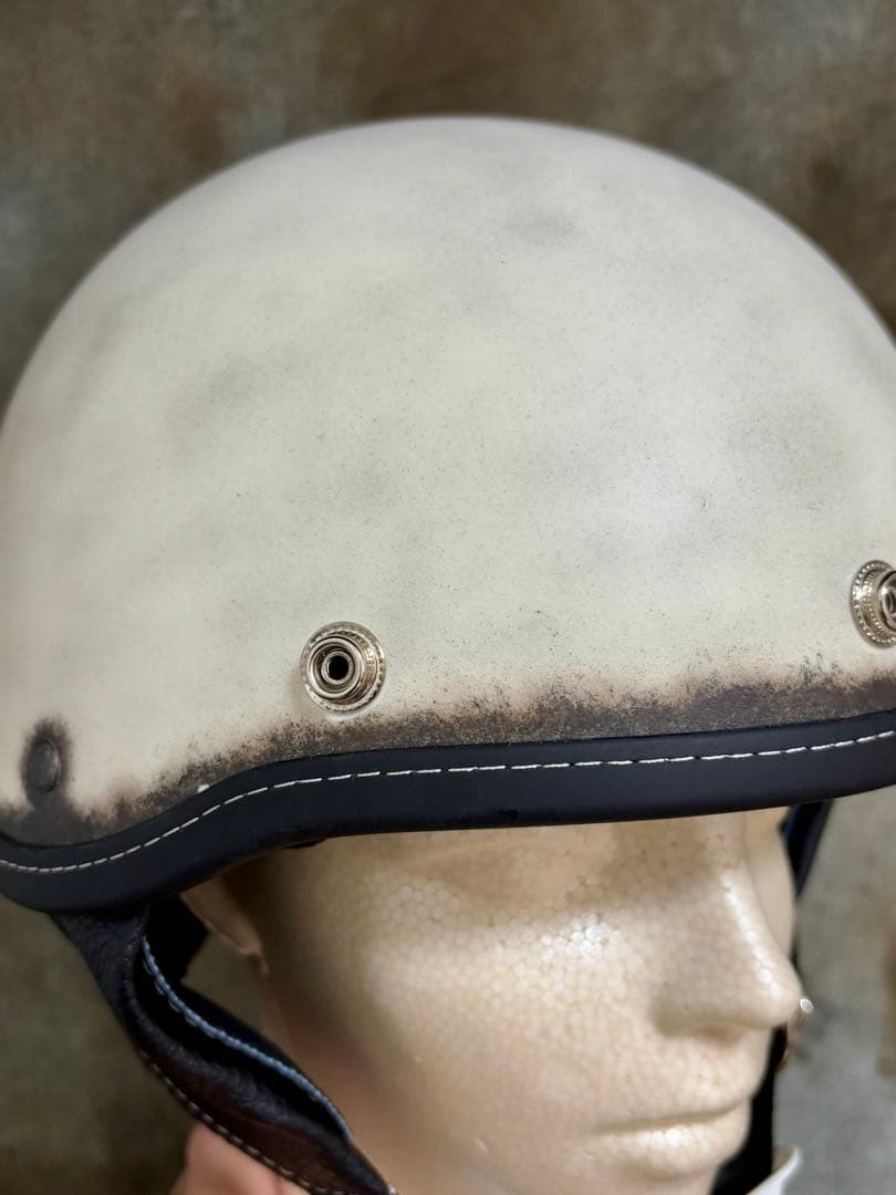 ポリスヘルメット ショーティー ヘルメット エイジング塗装仕上げ　フリーサイズ