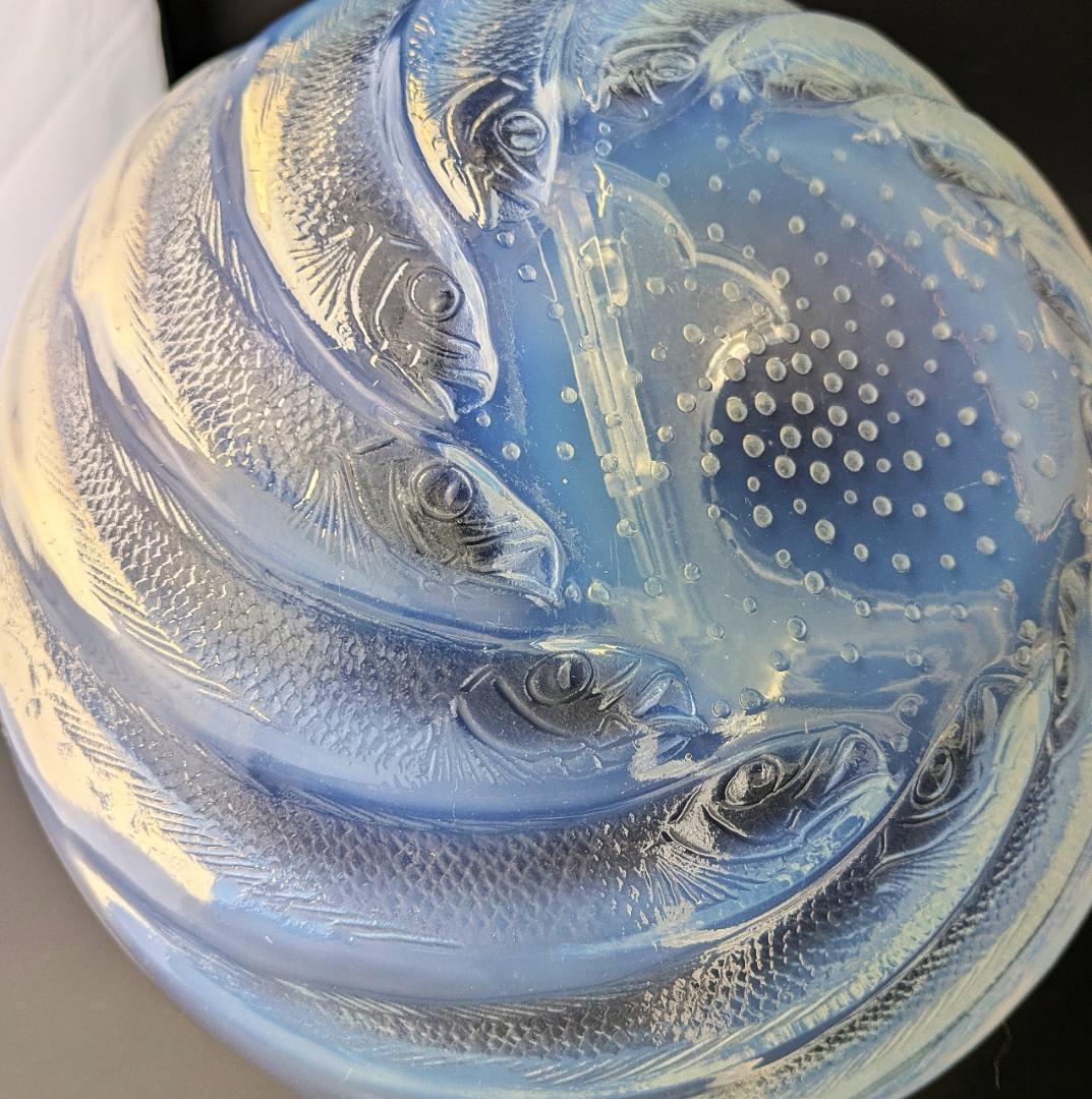 マッチーさま　深淵なるオパルセント ラリック本人作品 ポワソン 大鉢24cm 魚