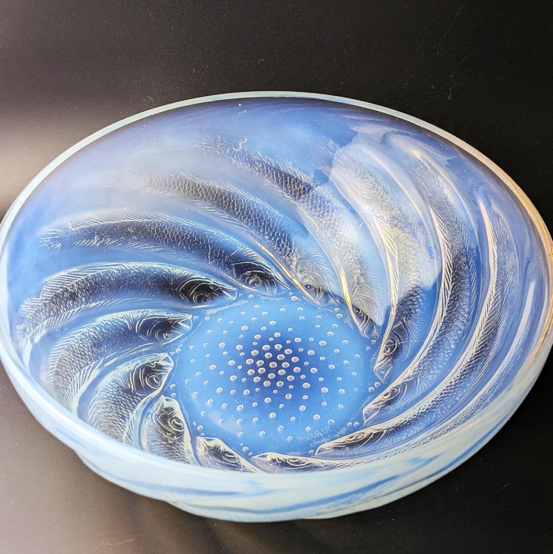 マッチーさま　深淵なるオパルセント ラリック本人作品 ポワソン 大鉢24cm 魚