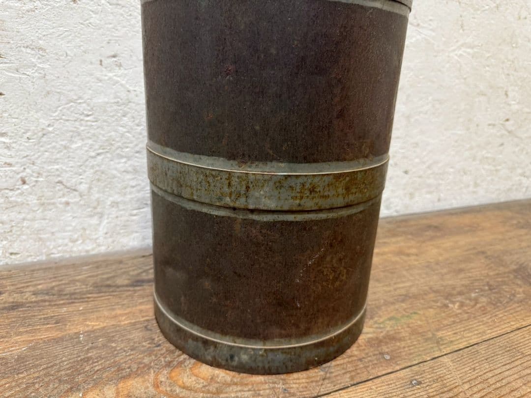 1163 ビンテージ　希少デザインのミルク缶　牛乳缶　ガーデン　オブジェ　レトロ