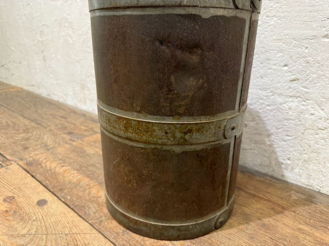 1163 ビンテージ　希少デザインのミルク缶　牛乳缶　ガーデン　オブジェ　レトロ