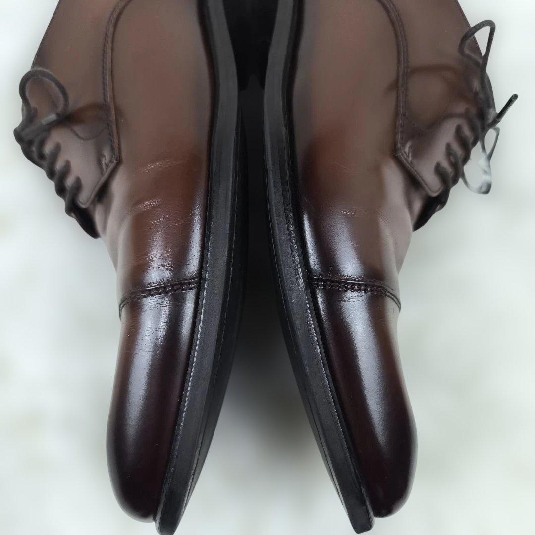 ✨極美品✨リーガル ドレスシューズ 外羽根 ストレートチップ ガラスレザー 茶色