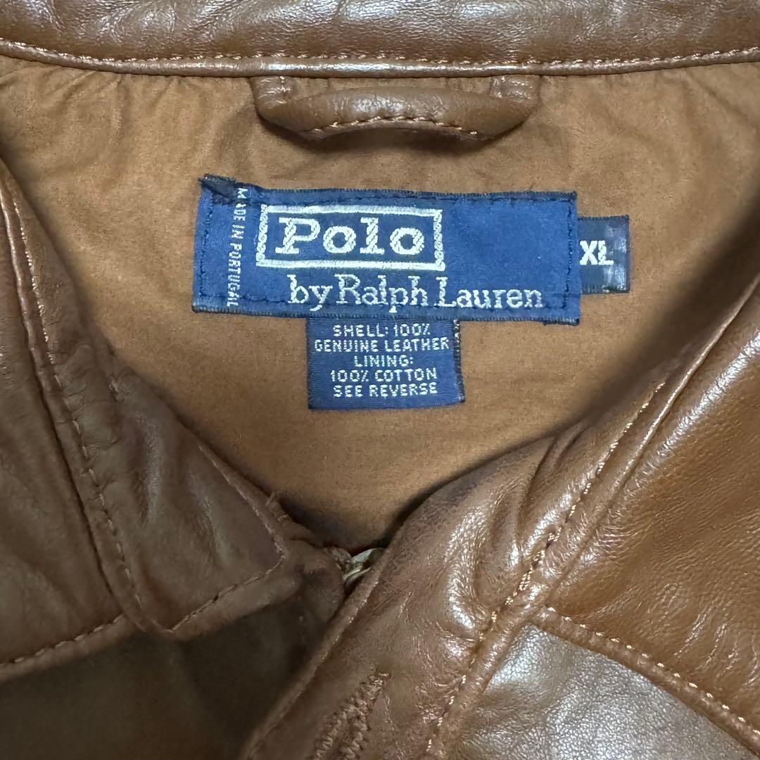 90s polo ラルフローレン　スイングトップ　レザージャケット