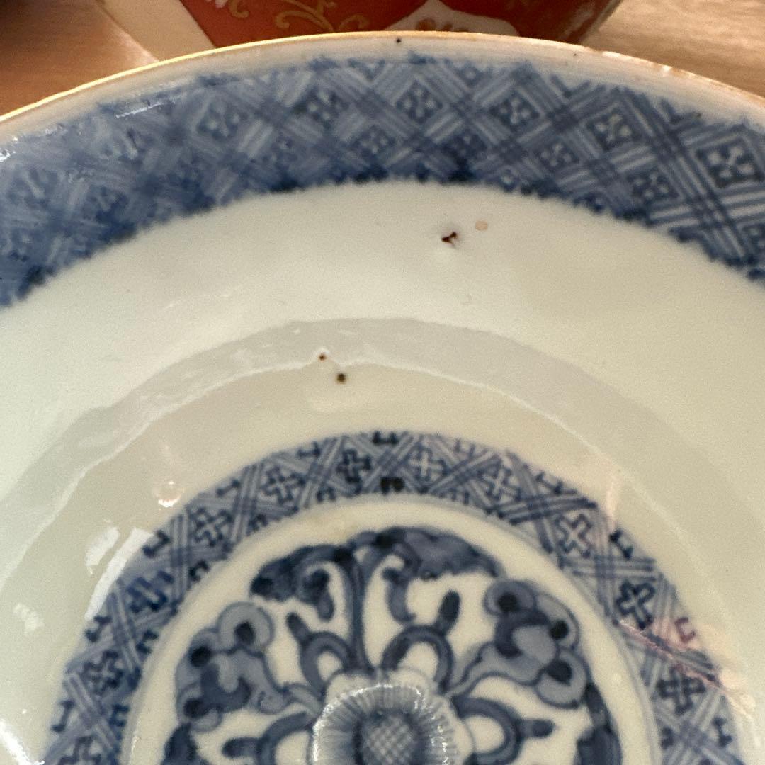 古伊万里　赤絵椀　太明年製　懐石　金彩　７客　蓋付