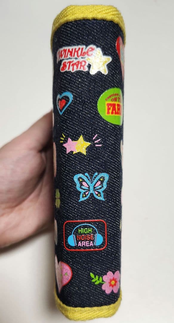 希少 平成レトロ　シール帳 手帳 バインダー デニム　ミラー付　CRUX　当時品