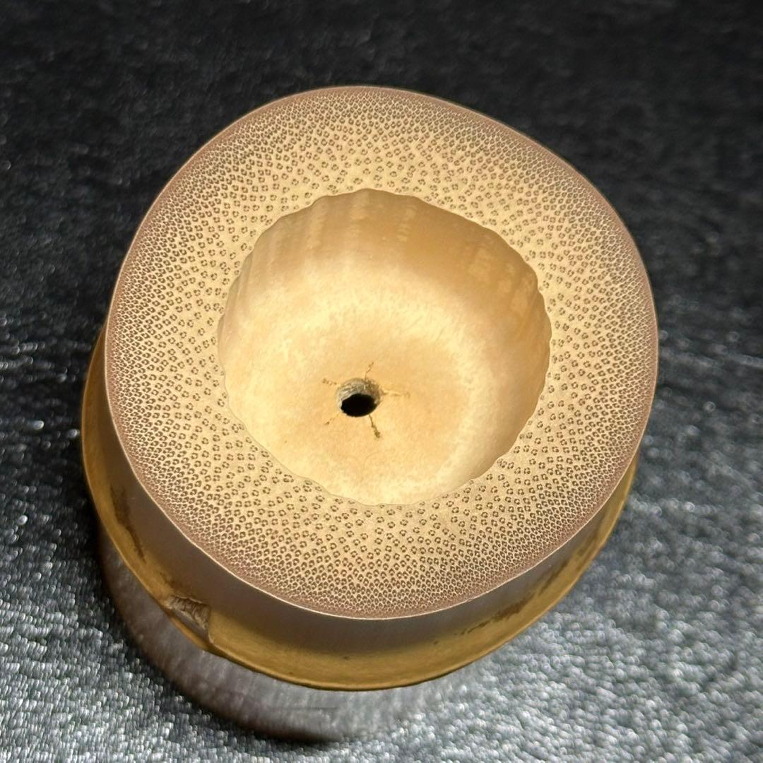 ★竹蓋置 一双！大徳寺『紫野 長谷川 寛州』書付！『淡完』作！共箱/共布/紙箱★