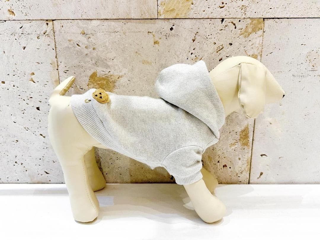 DENIM ROSE ワッペンフード付きラメパーカー