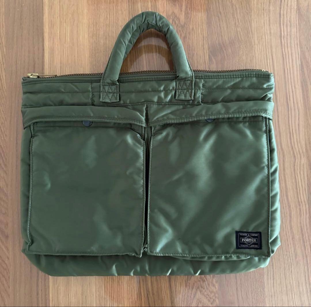 PORTER TANKER BRIEFCASE セージグリーン　ポータータンカー