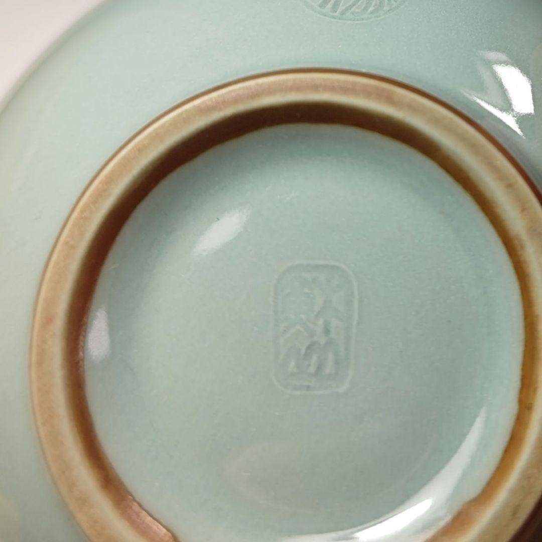 イ500 茶碗『三代目　諏訪蘇山』『青磁　茶碗　共箱』抹茶碗　茶道具