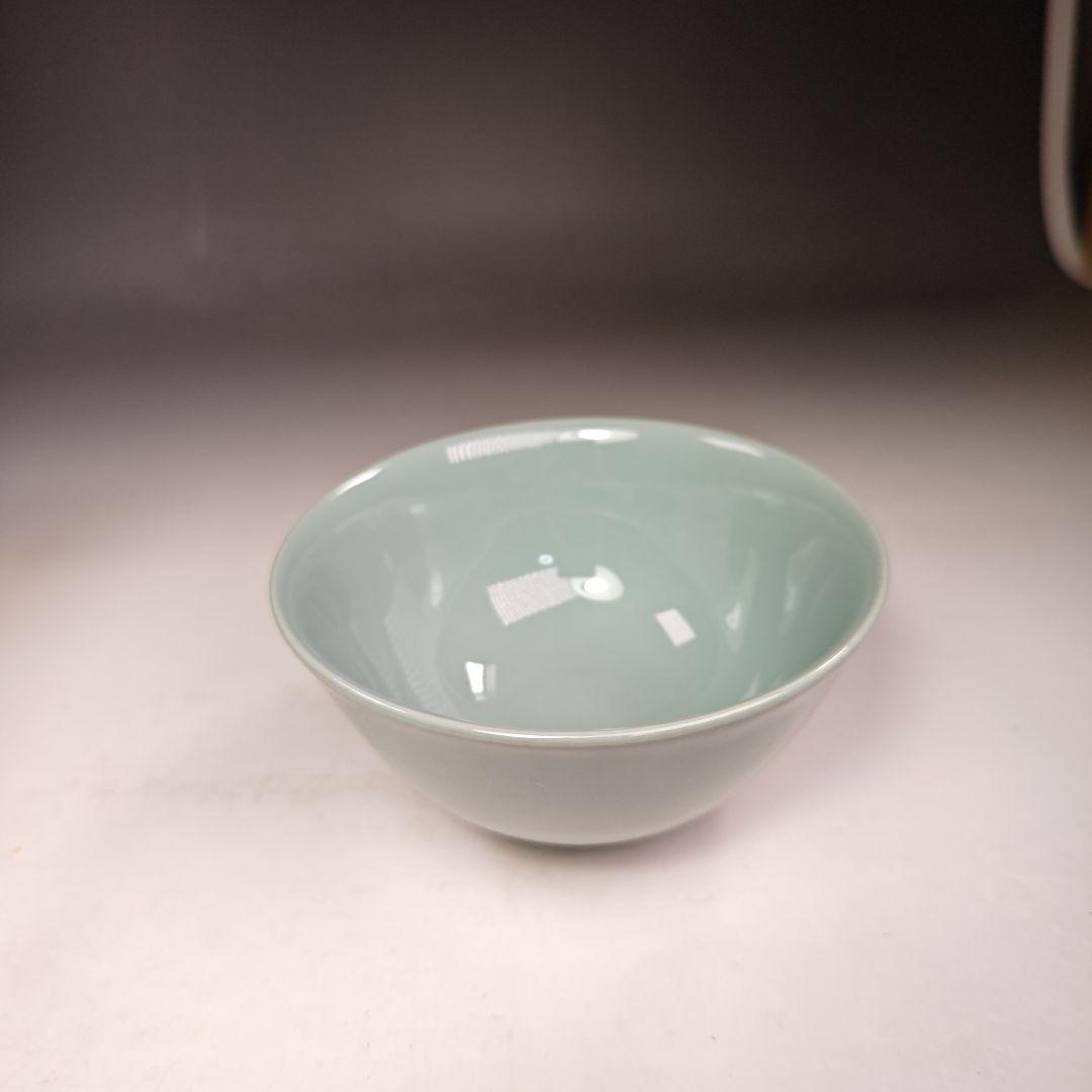 イ500 茶碗『三代目　諏訪蘇山』『青磁　茶碗　共箱』抹茶碗　茶道具