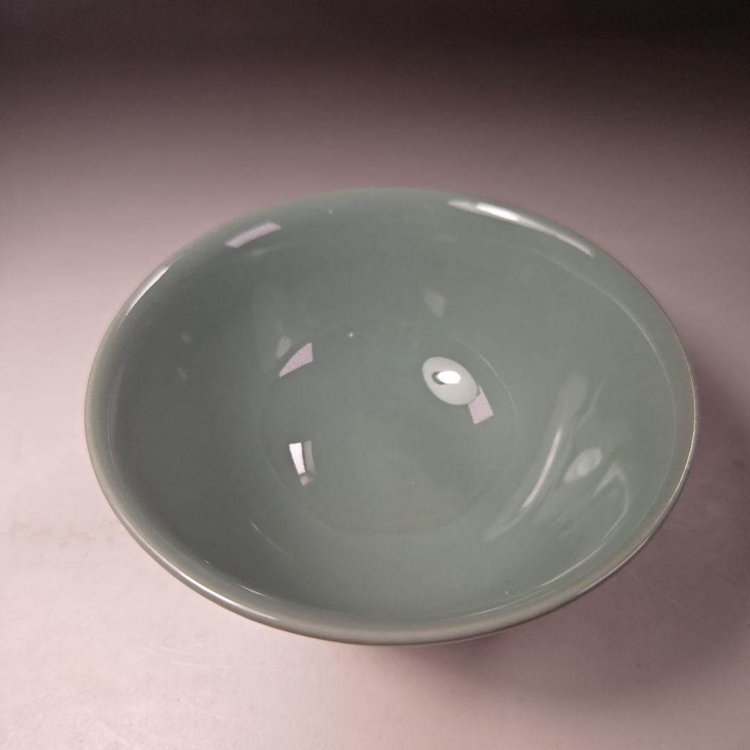 イ500 茶碗『三代目　諏訪蘇山』『青磁　茶碗　共箱』抹茶碗　茶道具