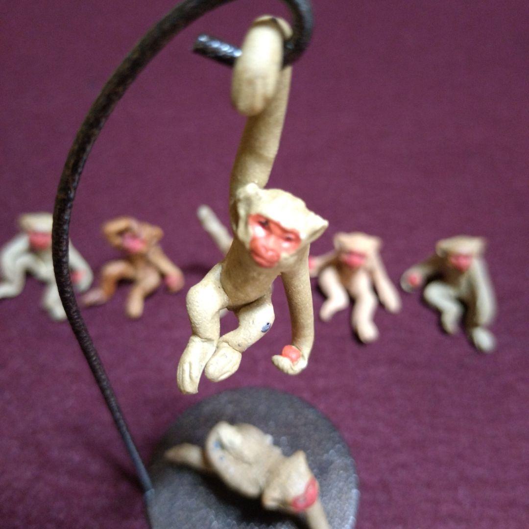 郷土玩具　工芸品　ミニチュア　子猿　豆人形