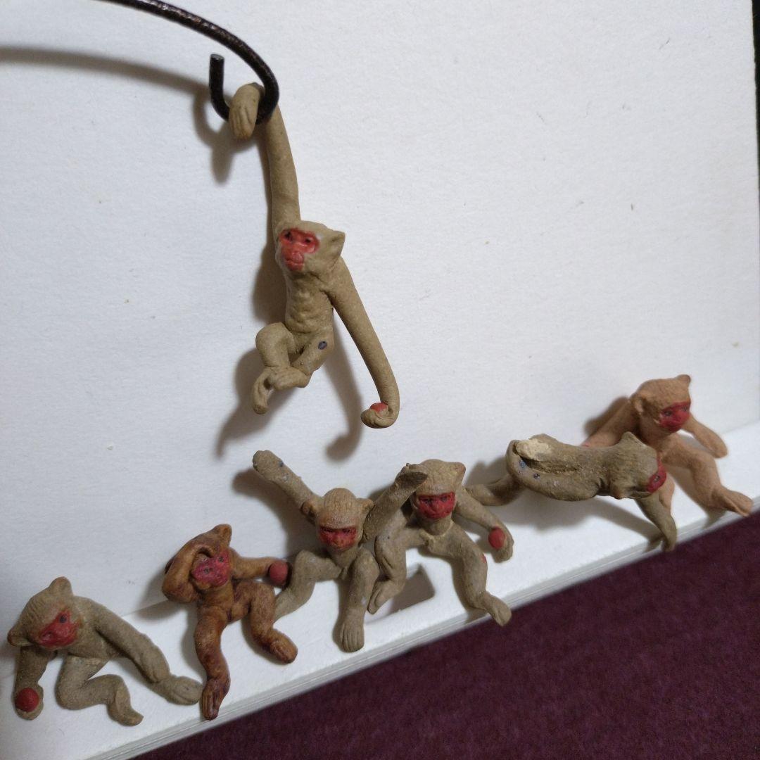 郷土玩具　工芸品　ミニチュア　子猿　豆人形