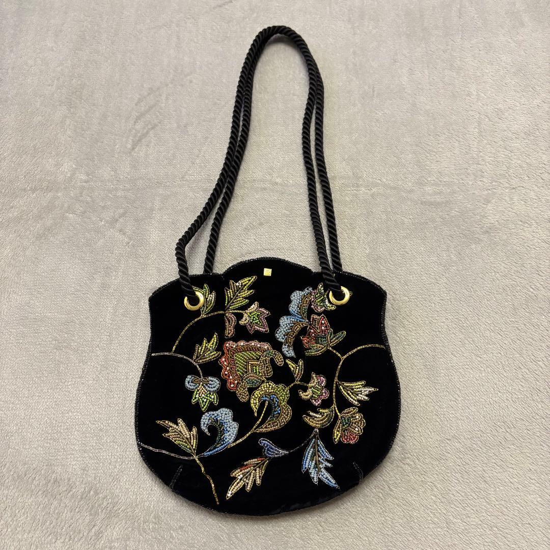 Pierre Balmain ピエールバルマン ビーズ刺繍 結婚式 ベロア 黒