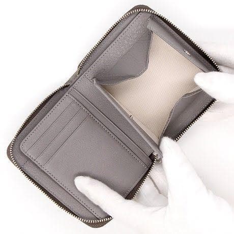 新品 マーガレットハウエルアイデア 折り財布 ピルモント ラウンド グレー