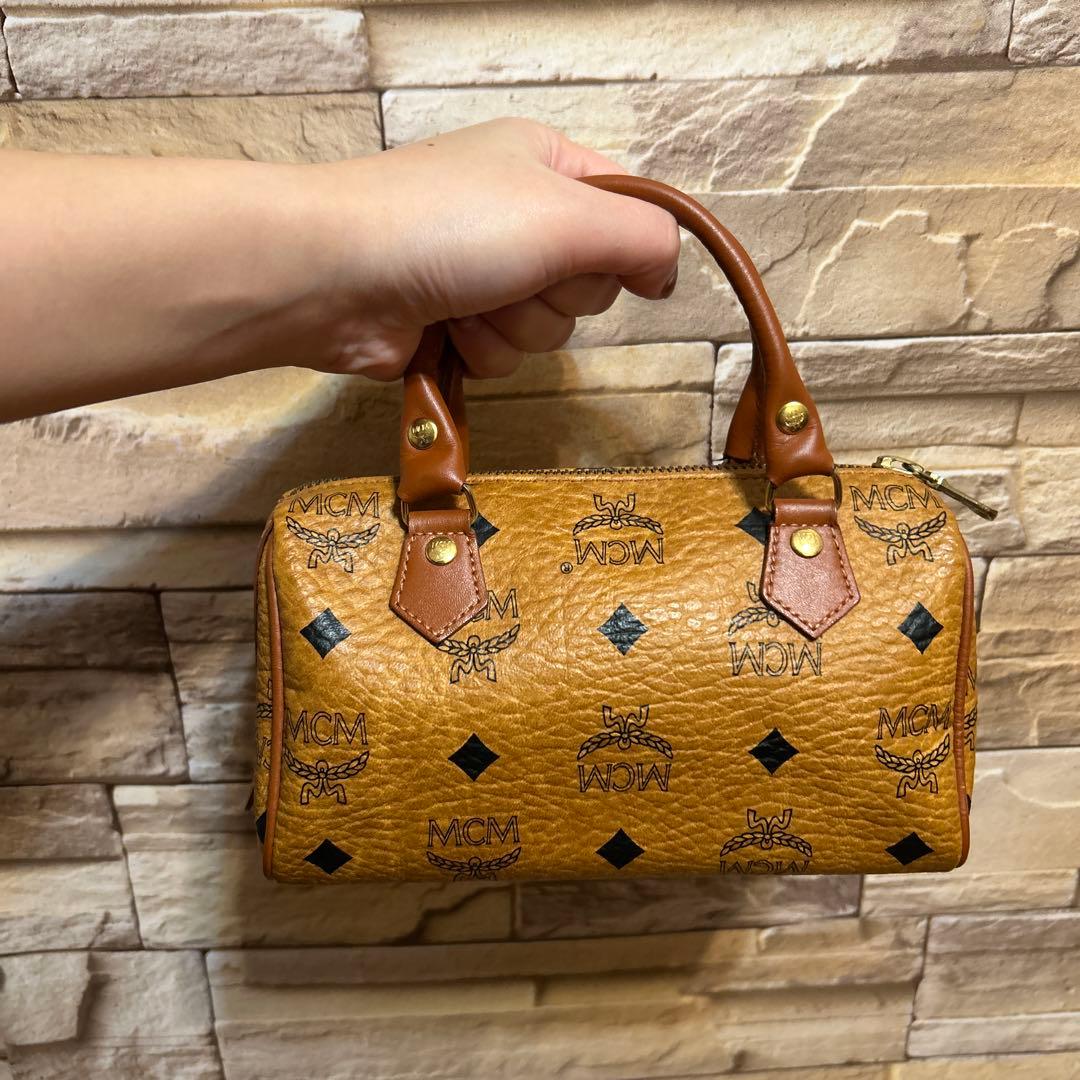 MCM 2way ミニボストンバッグ ショルダー付