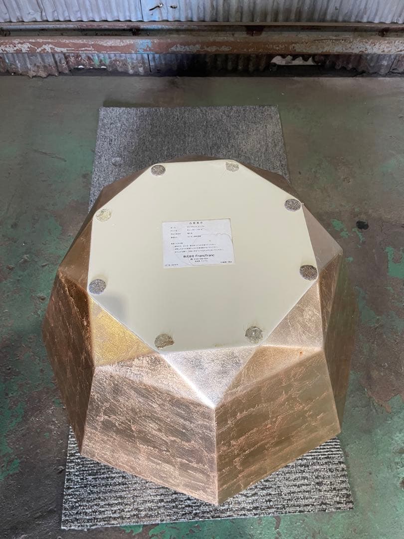 Francfranc サイドテーブル ダイヤモンド型 ゴールド