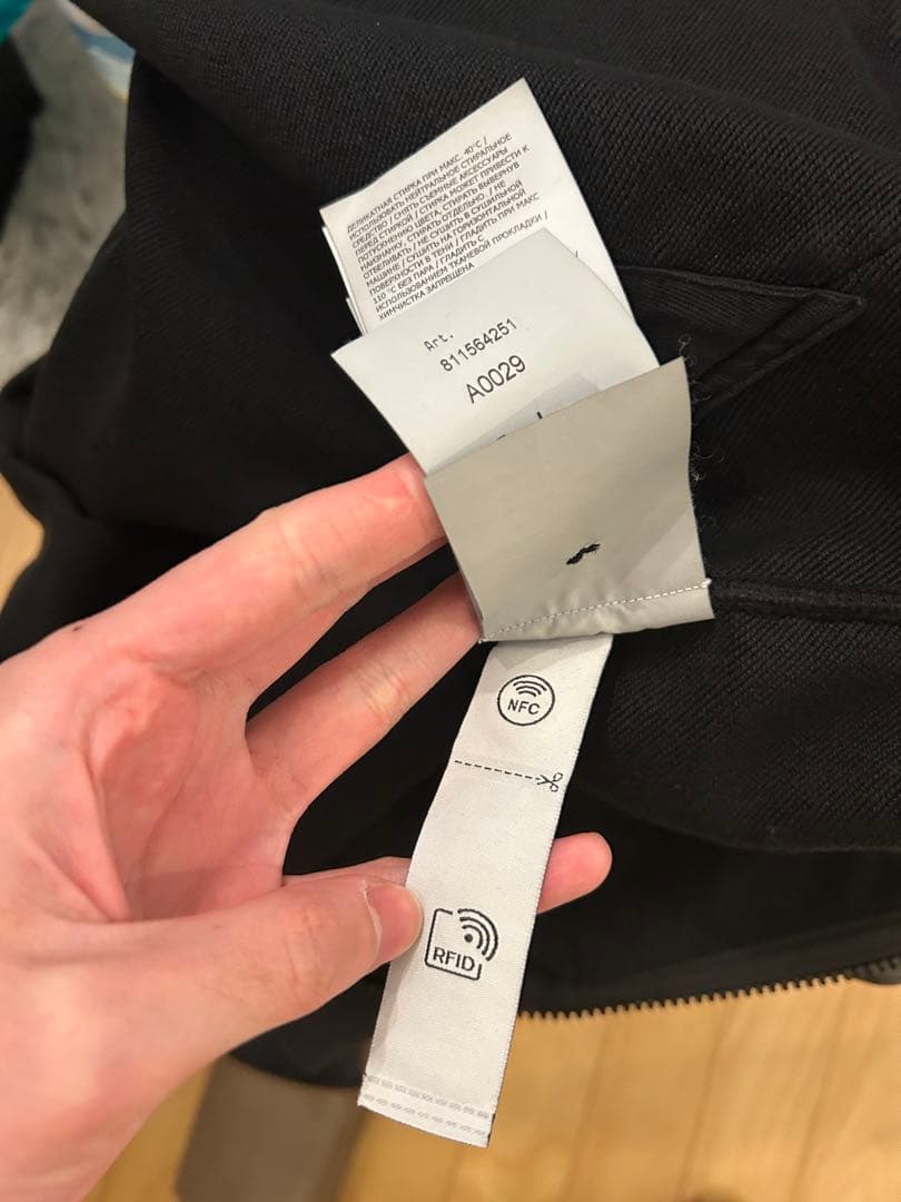 Stone  ブラック フルジップ パーカーL