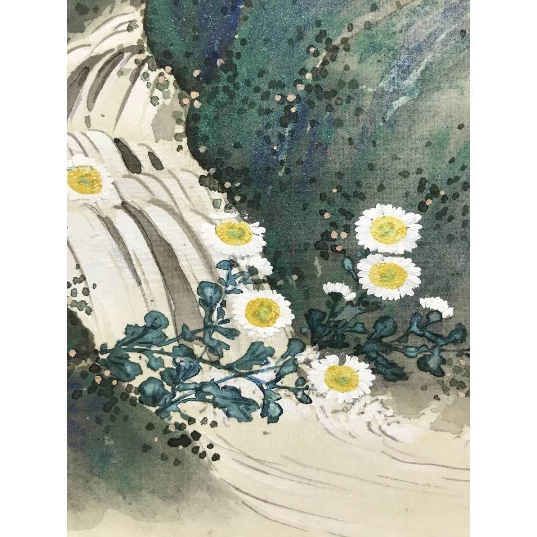 真作/稲廼舎種磨/牧田種麿/菊慈童/人物図/掛軸☆宝船☆AK-288