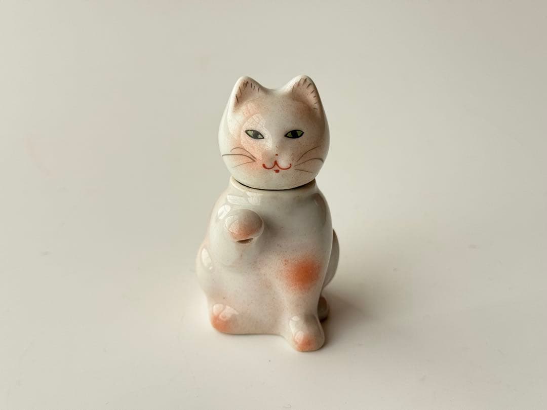 アンティーク 骨董 猫 陶器製 置物 醤油差し 中国 ヴィンテージ